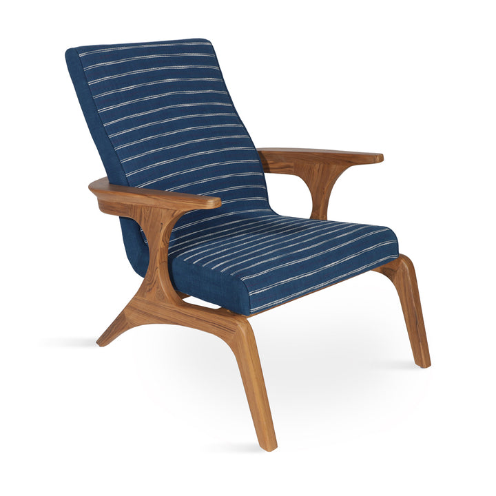 Piko - Lounge Chair with Blue Fabric