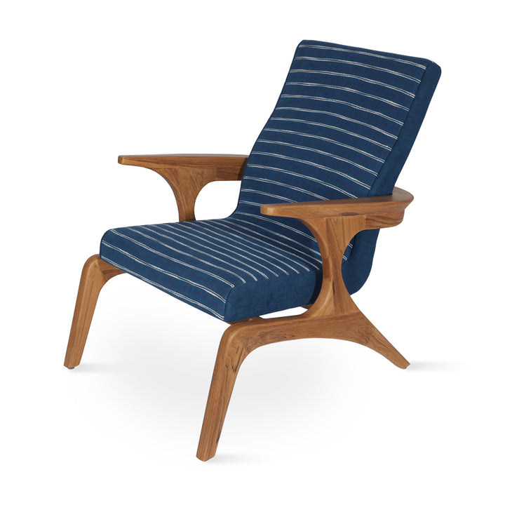 Piko - Lounge Chair with Blue Fabric