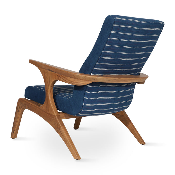 Piko - Lounge Chair with Blue Fabric
