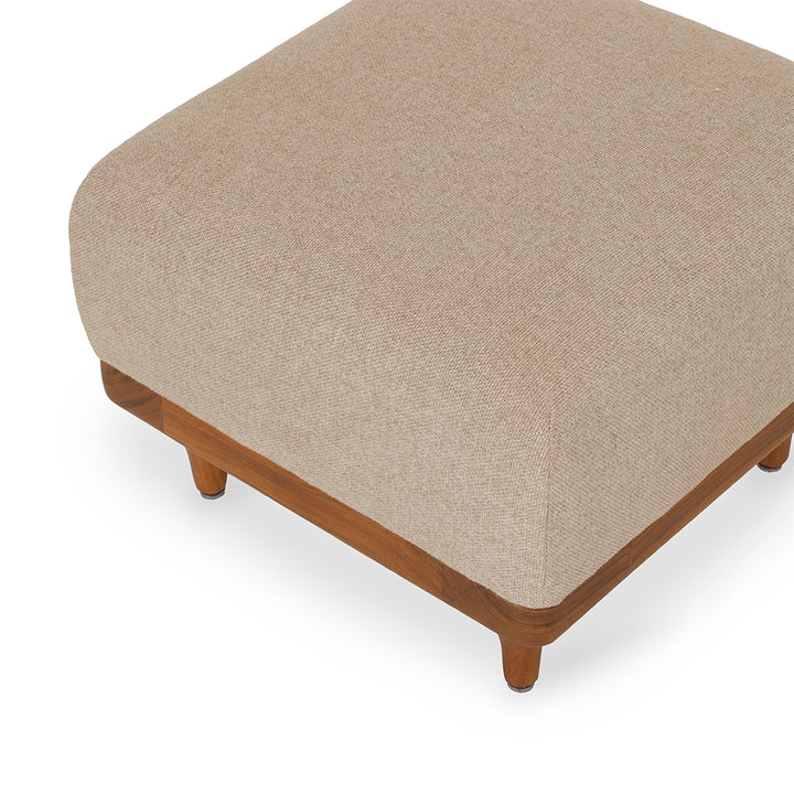 Pakhi - Square Size Pouffe with Grey Fabric