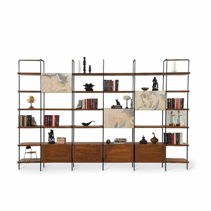 Refu – Metal Decorative Unit with White Solid PU on Fronts - Alankaram