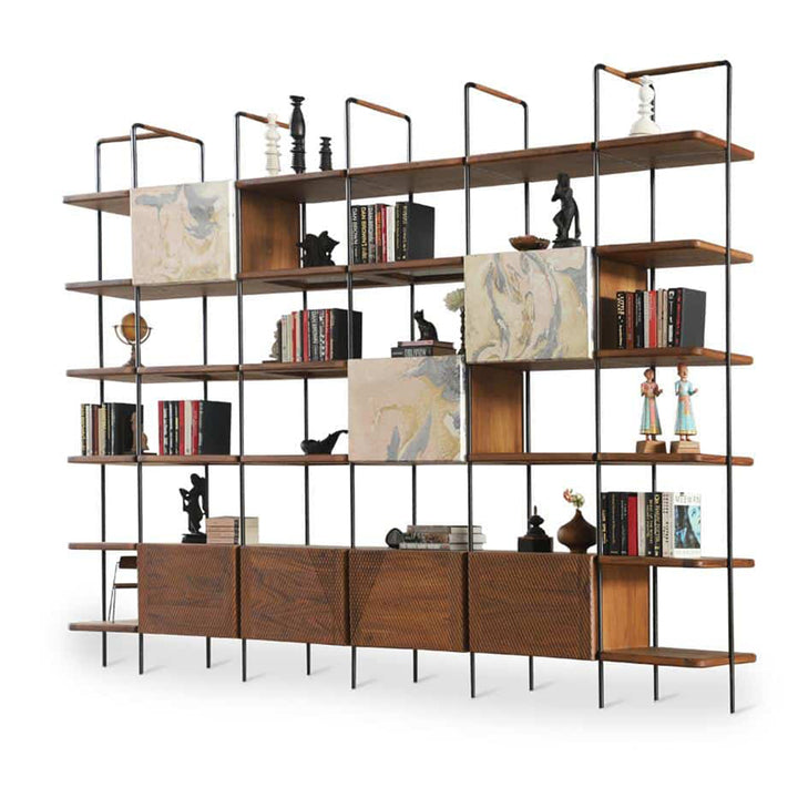 Refu – Metal Decorative Unit with White Solid PU on Fronts - Alankaram