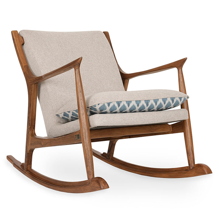 Ruru - Lounge Chair with Grey Fabric