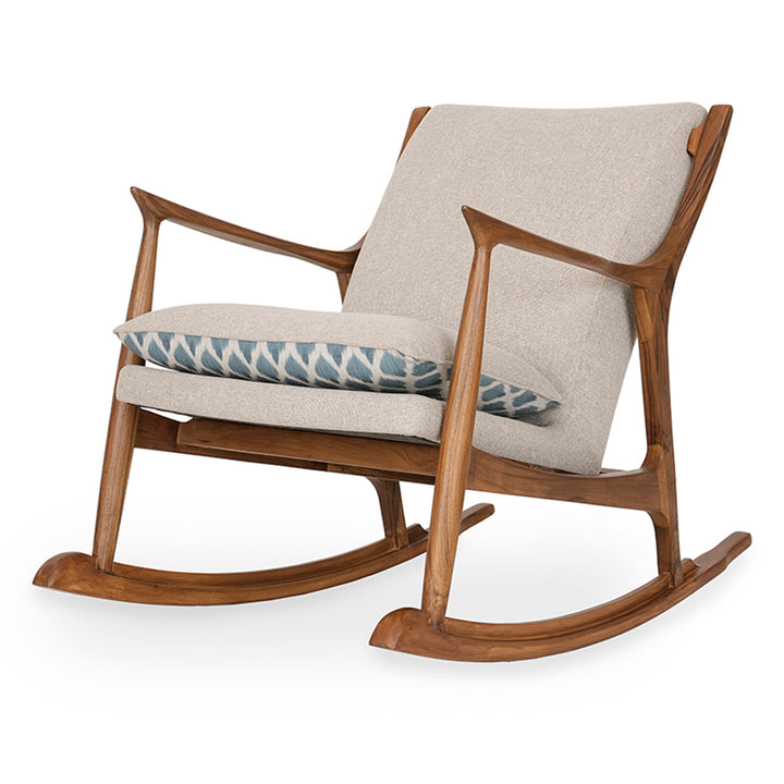 Ruru - Lounge Chair with Grey Fabric