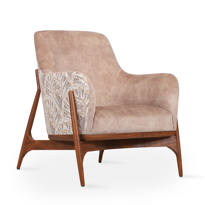Syva - Lounge Chair with Caramel Beige Color