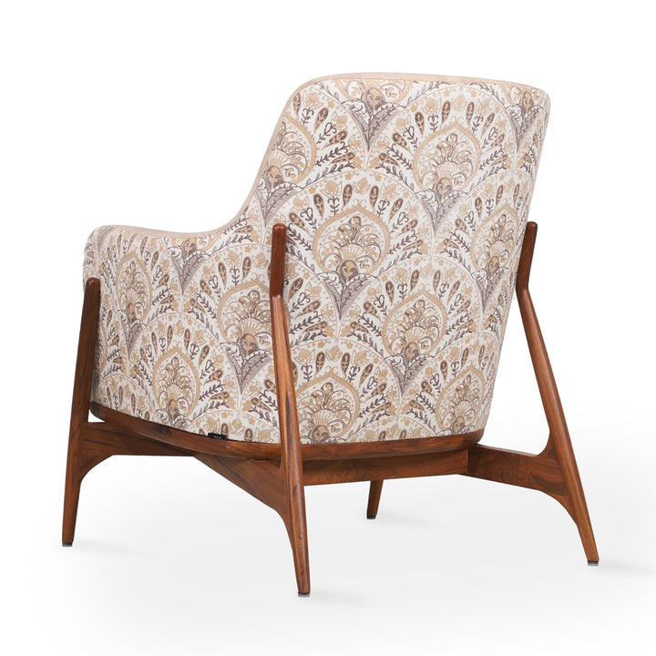 Syva - Lounge Chair with Caramel Beige Color