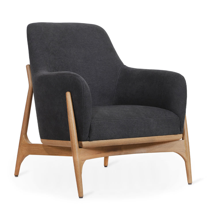Syva - Lounge Chair with Black Fabric