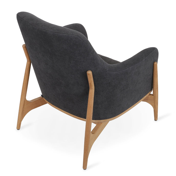 Syva - Lounge Chair with Black Fabric