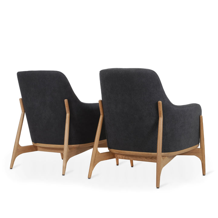 Syva - Lounge Chair with Black Fabric