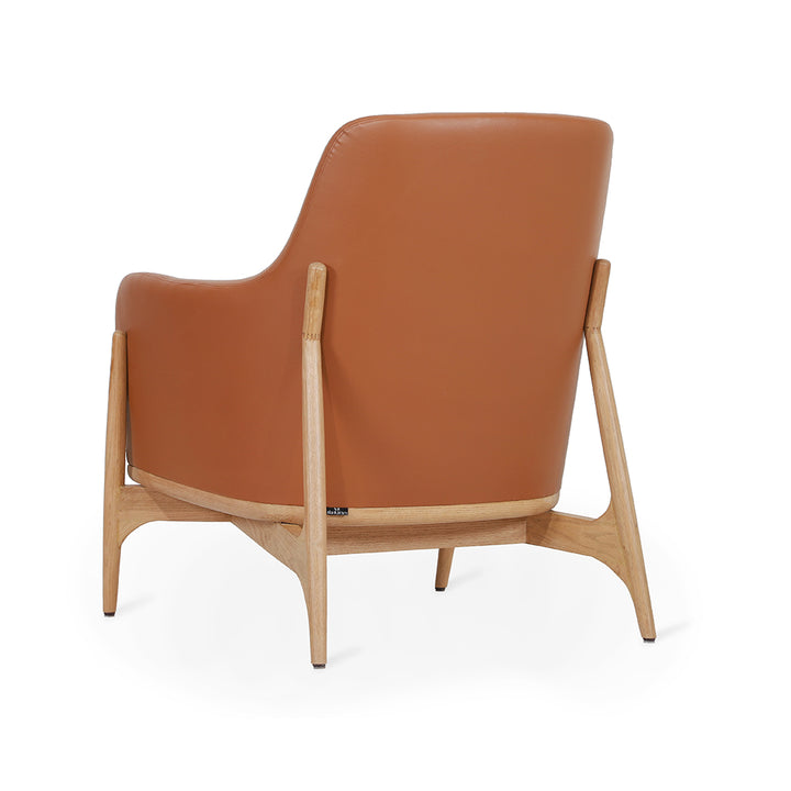 Syva - Lounge Chair with Tan Leatherette
