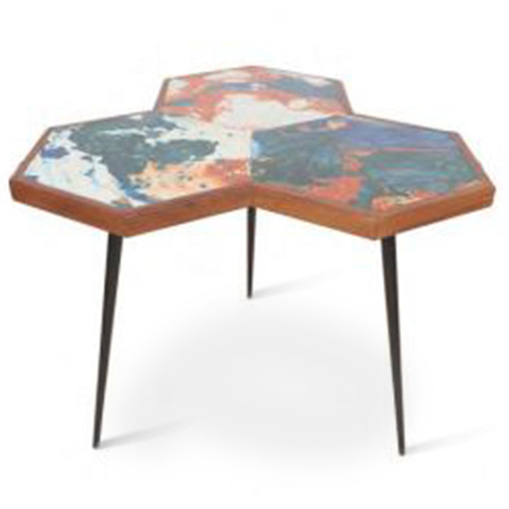 Toi - Metal Side Table with Multicolor - Alankaram