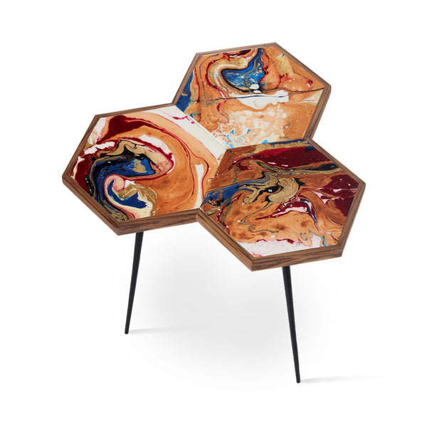 Toi - Metal Side Table with Multicolor - Alankaram