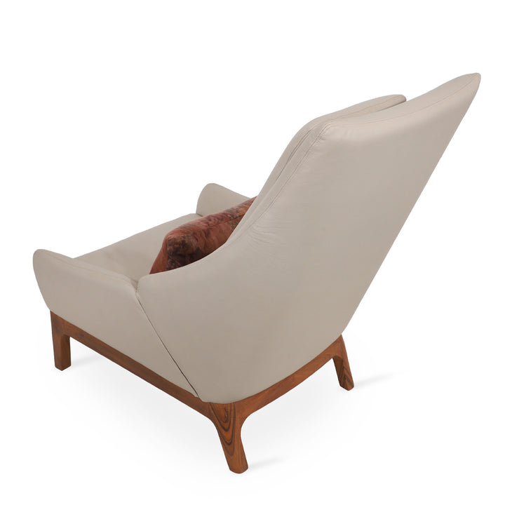 Toso - Lounge Chair with Cream Leather