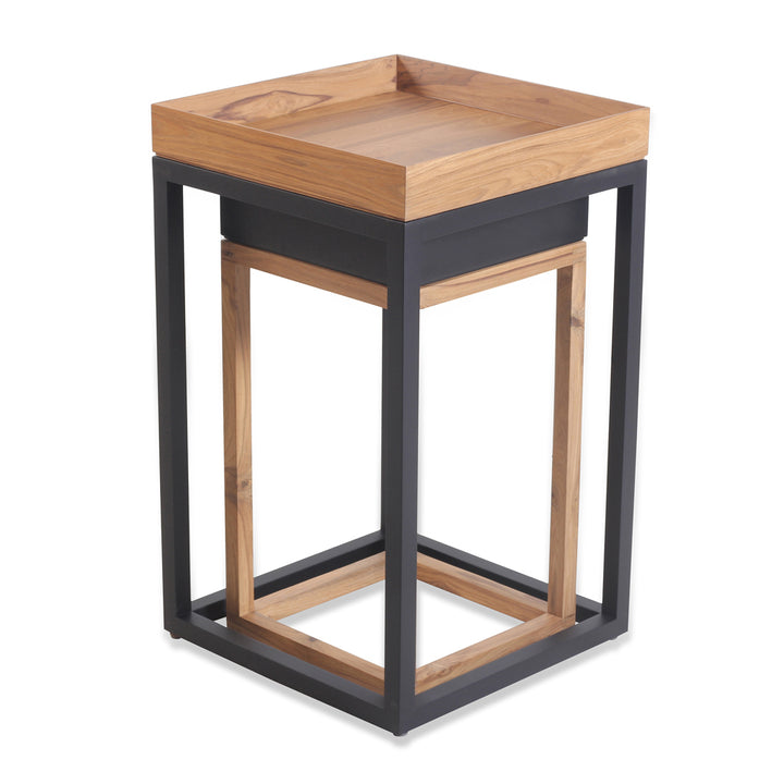 Trei – Solidwood Table with Teakwood Top - Alankaram