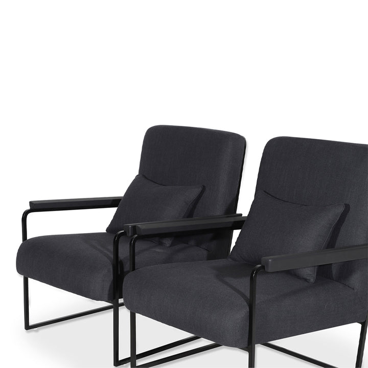 Tubli - Lounge Chair with Black Fabric