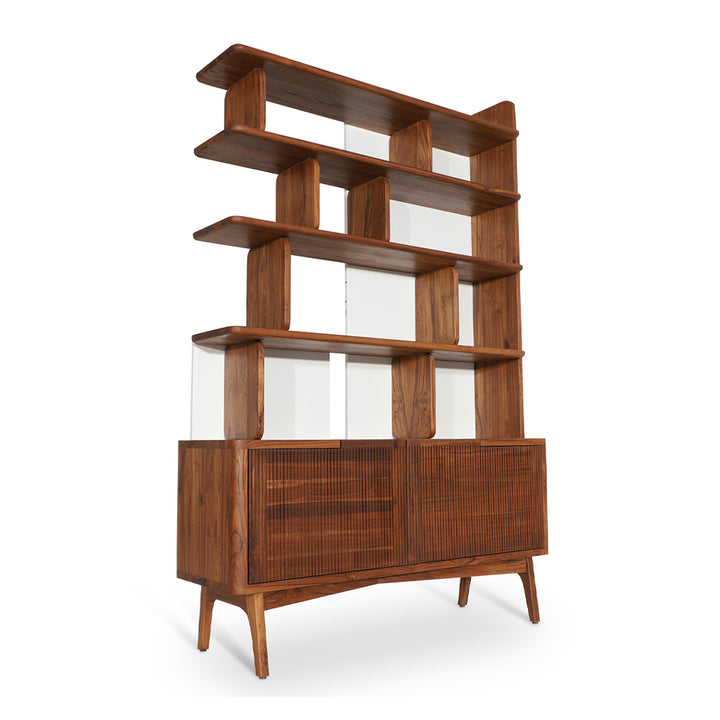Udiv – Teakwood Partition Unit with Hand Painted Front - Alankaram