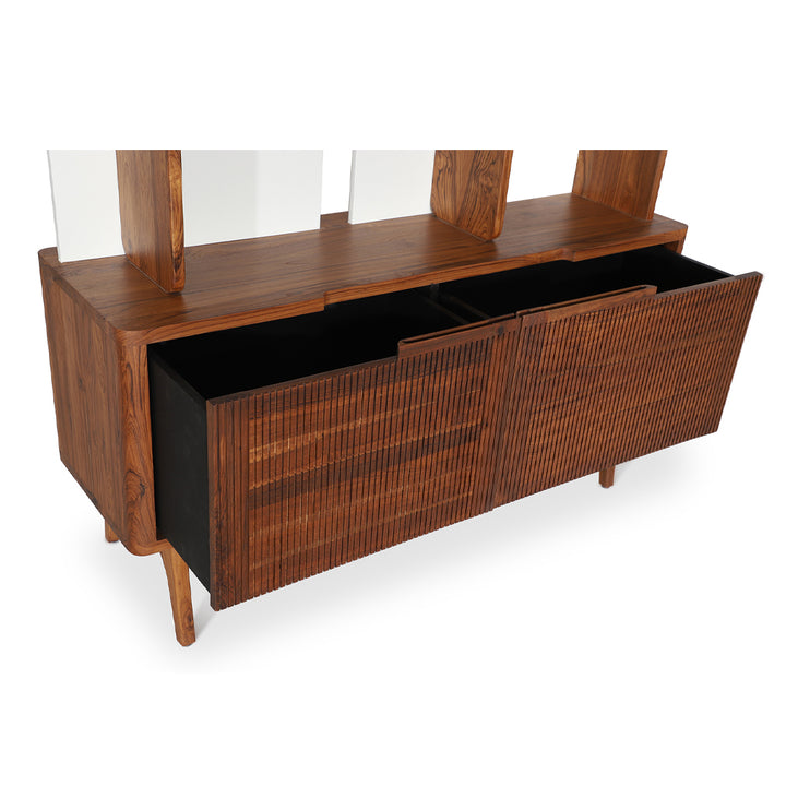 Udiv – Teakwood Partition Unit with Hand Painted Front - Alankaram