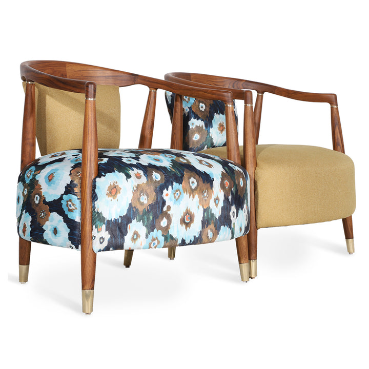 Uru - Lounge Chair With Brass Capping