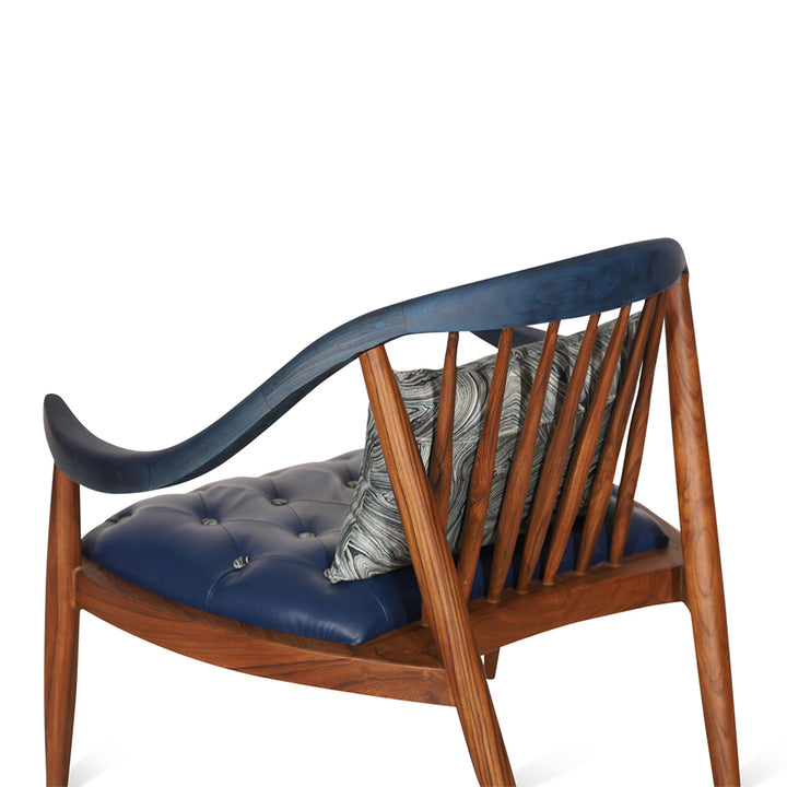 Vakra - Lounge Chair With Blue Stain