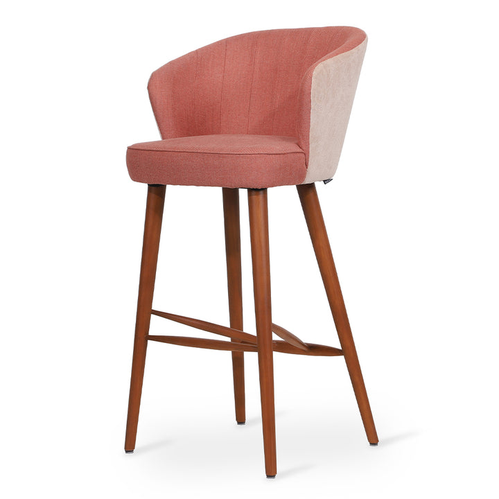 Whawhe - High/Bar Chair with Light Salmon Fabric
