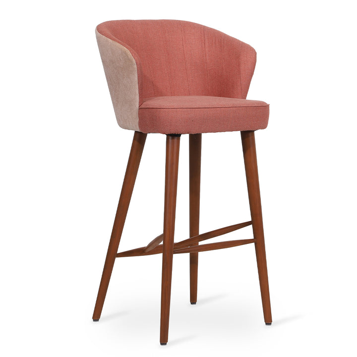 Whawhe - High/Bar Chair with Light Salmon Fabric