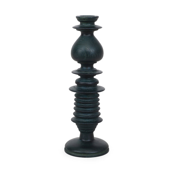 Wooden Candle Stand, Black Color