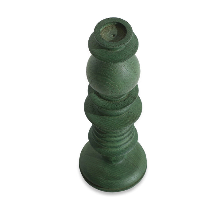 Wooden Candle Stand, Hunter Green Color