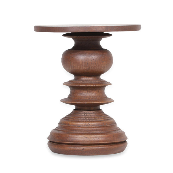 Wooden Candle Stand, Russet Brown Color