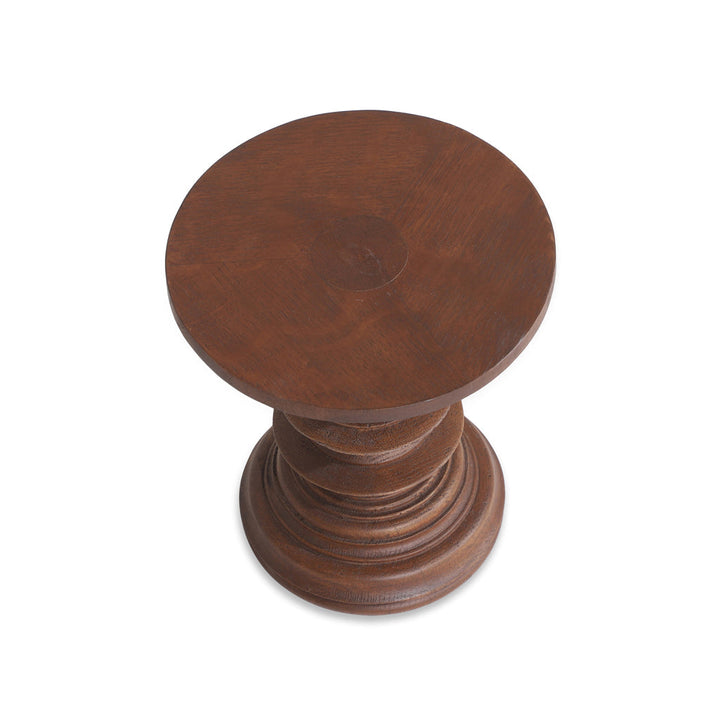 Wooden Candle Stand, Russet Brown Color