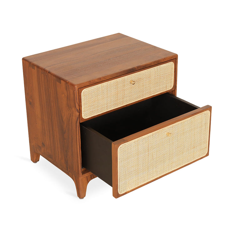 Loodus - Teak Bedside Unit, Bedside Units - Alankaram