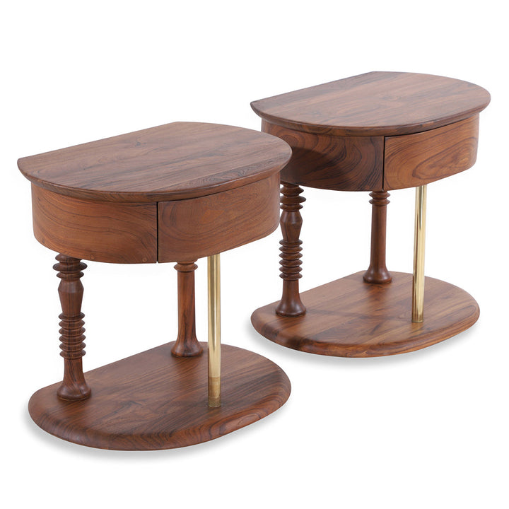 Tohu Teakwood Bedside Table