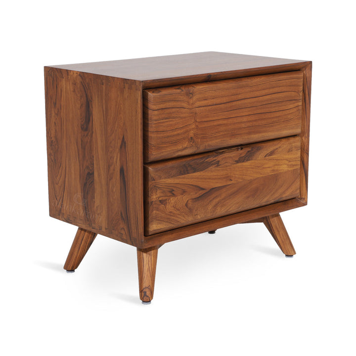 Twee Teakwood Bedside Unit