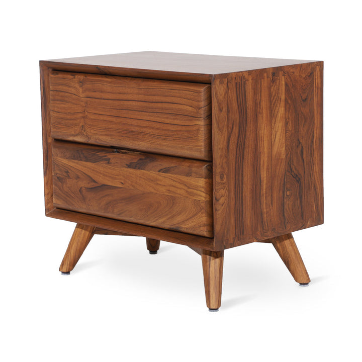 Twee Teakwood Bedside Unit