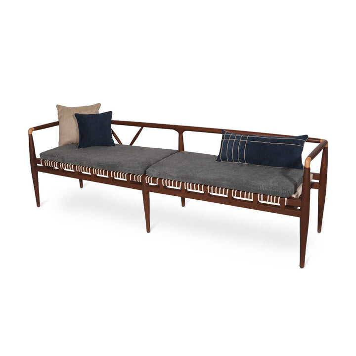 Kutu Three Seater Teakwood Sofa
