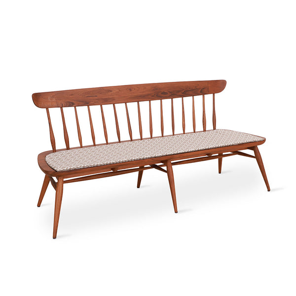 Buyuk Teakwood Bench with Off white Fabric