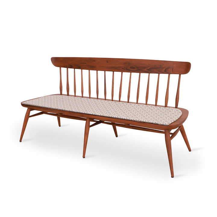 Buyuk Teakwood Bench with Off white Fabric