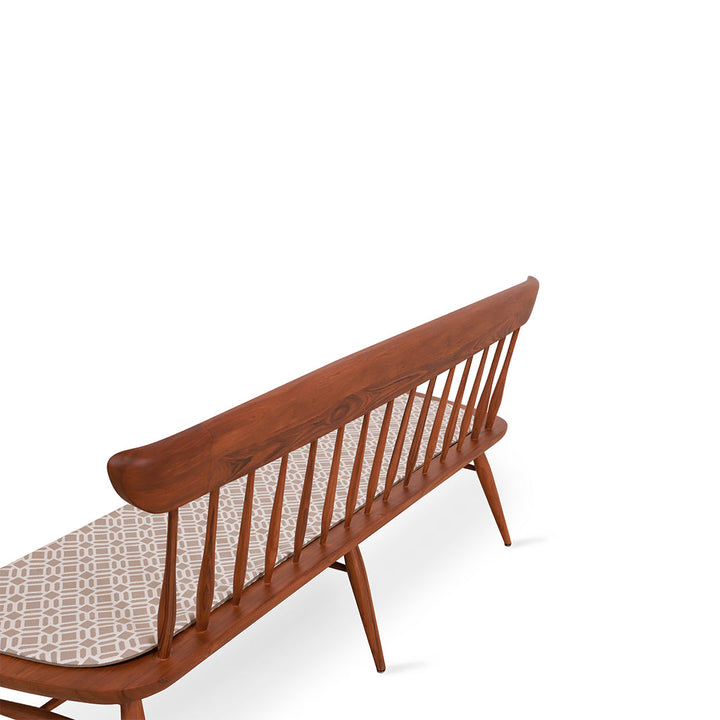Buyuk Teakwood Bench with Off white Fabric