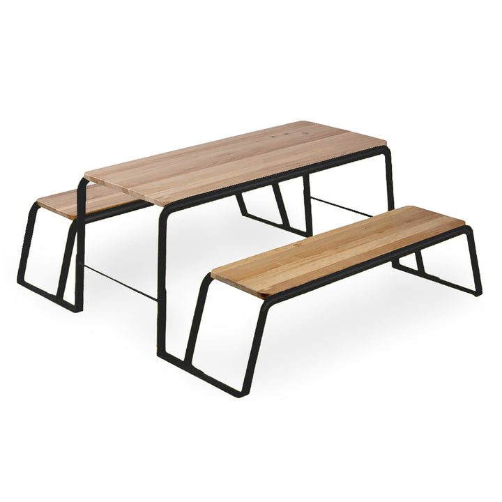 Klop - Solidwood Bench with Metal Base