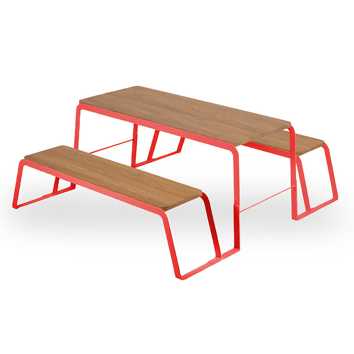 Klop - Teakwood Bench with Metal Base