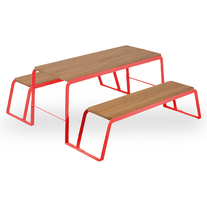 Klop - Teakwood Bench with Metal Base