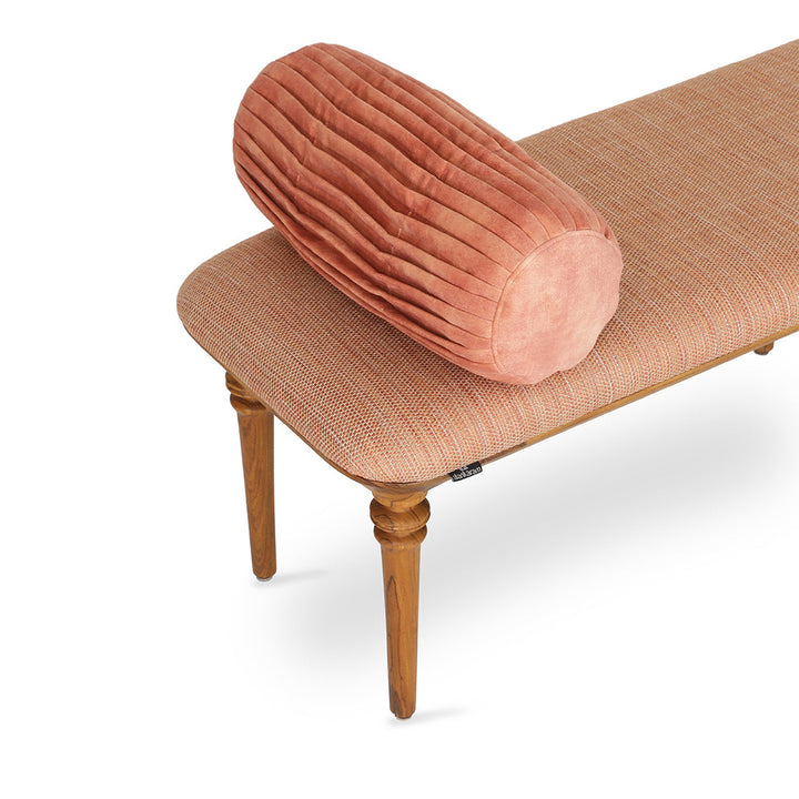 Ravello Teakwood Bench with Orange Fabric