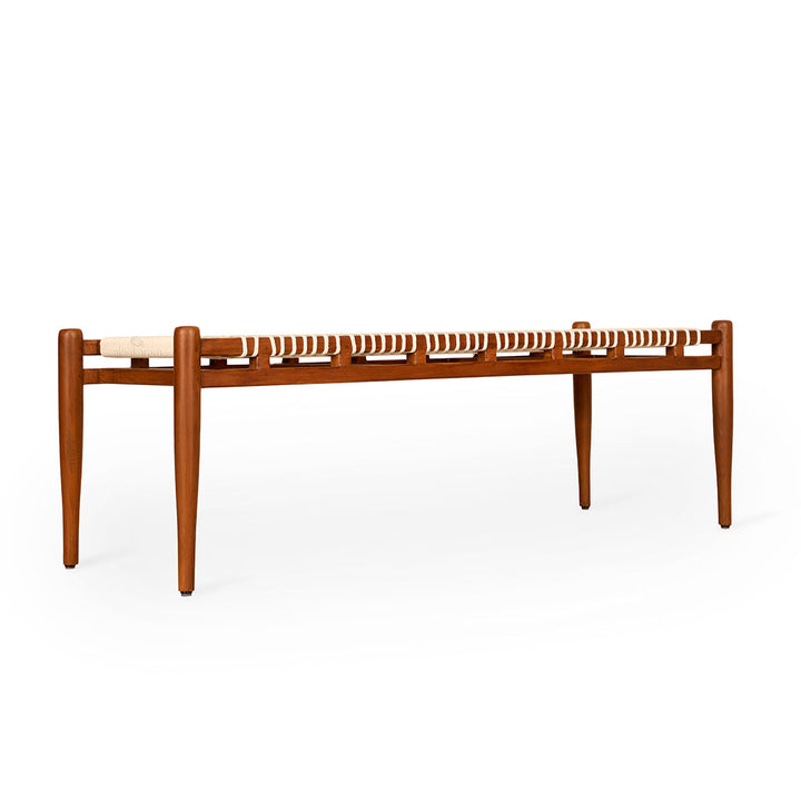 Tenshi - Teakwood Bench with Off White Rope