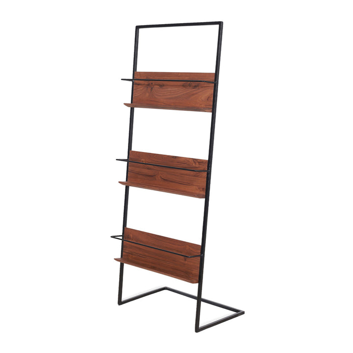 Sito - Metal Magazine Rack with Teakwood