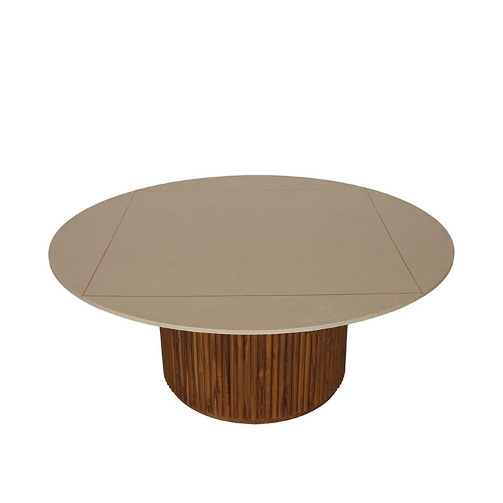 Aruna - Teakwood Cafe Table with Quartz Top