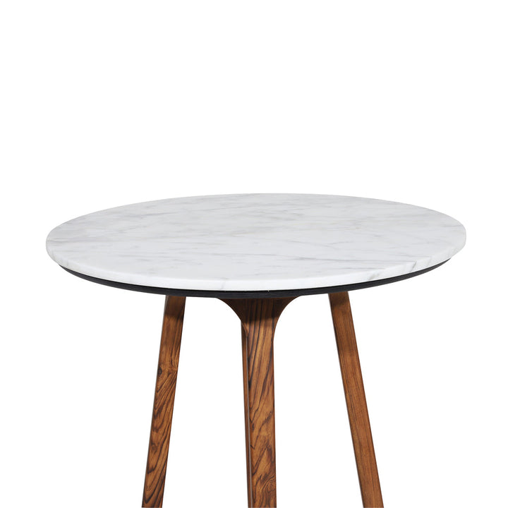 Kruhy - Teakwood Cafe Table with Stone Top