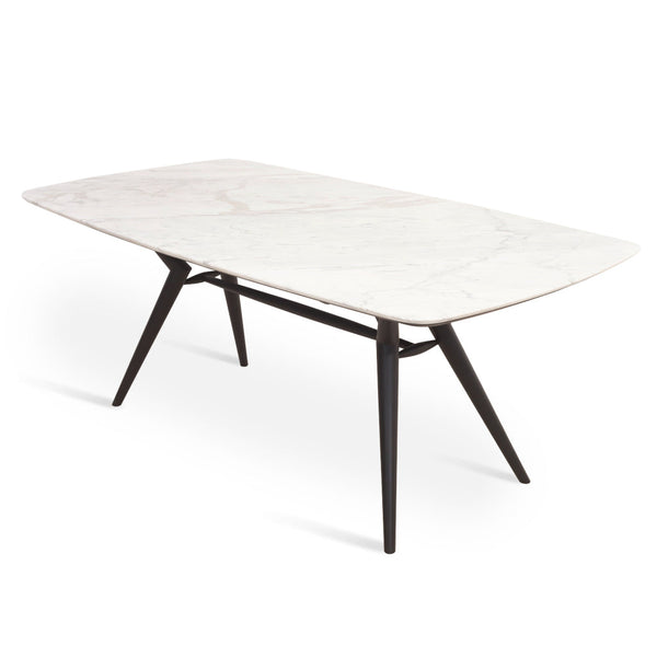 Fusi - Solidwood Dining Table with White Stone Top