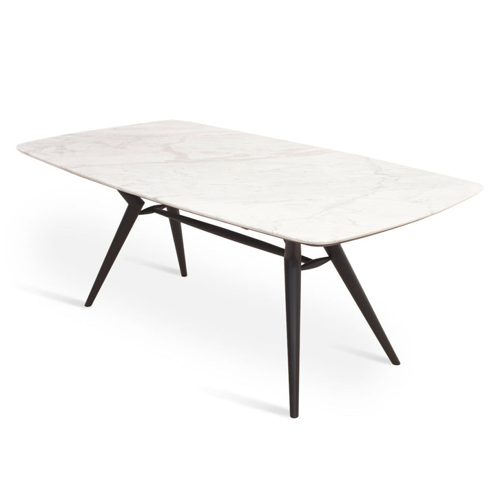 Fusi - Solidwood Dining Table with White Stone Top