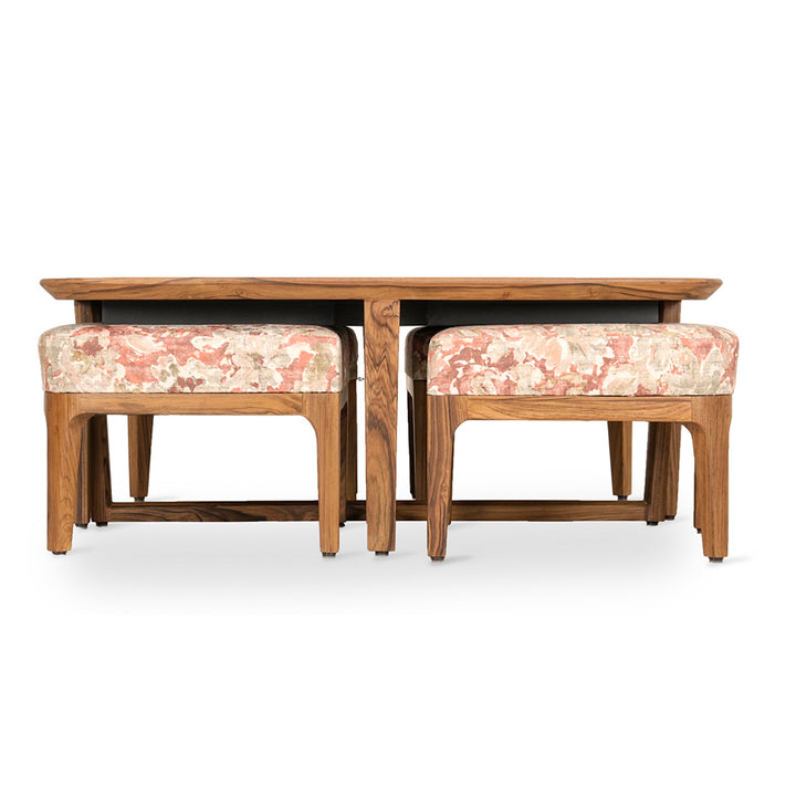 Kiota - Teakwood Nested Center Table - Alankaram