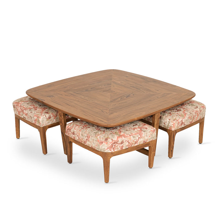Kiota - Teakwood Nested Center Table - Alankaram