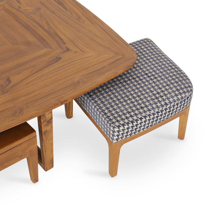 Kiota - Teakwood Nested Center Table - Alankaram